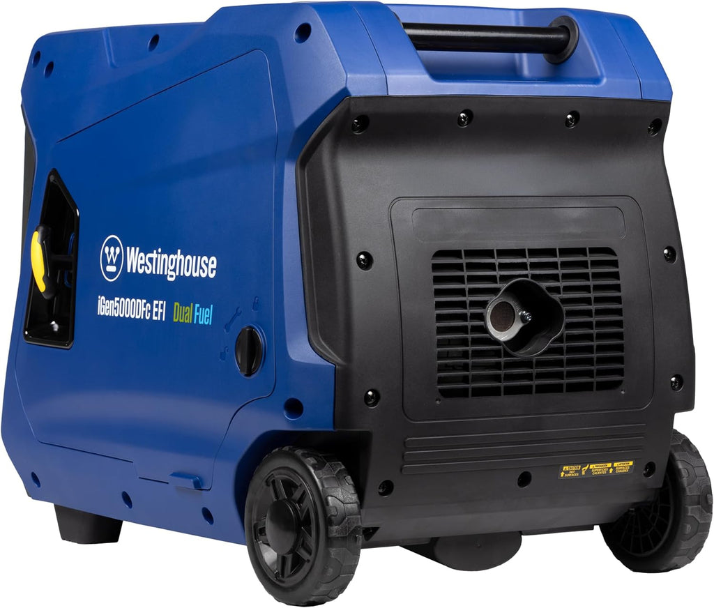 Westinghouse 5000 Peak Watt Super Quiet Dual Fuel Portable Inverter EFI Generator, Remote Electric Start, Gas & Propane Powered, RV Ready, CO Sensor, Parallel Capable, CARB Compliant