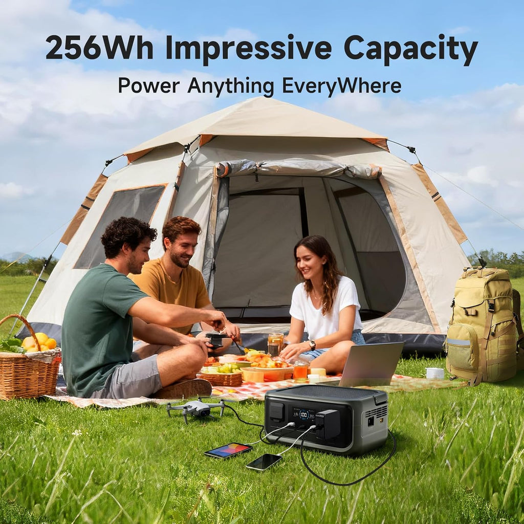 ALLPOWERS VOLIX P300 Portable Solar Generator: 300W (600W Peak)/256Wh,LiFePO4 Battery,UPS<20ms,Fast Charge to 80% in 1h Includes SOLAX SE100 100W Folding Solar Panel for Home,Emergencies&Outdoor Use