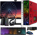 TechMagnet HP G3 Gaming Desktop PC, Intel Core i7 6th Gen, GT 1030 2GB DDR5, 16GB RAM, 1TB SSD + 4TB HDD, 22 Inch Monitor, RGB Kit, Windows 11 Pro (Renewed)
