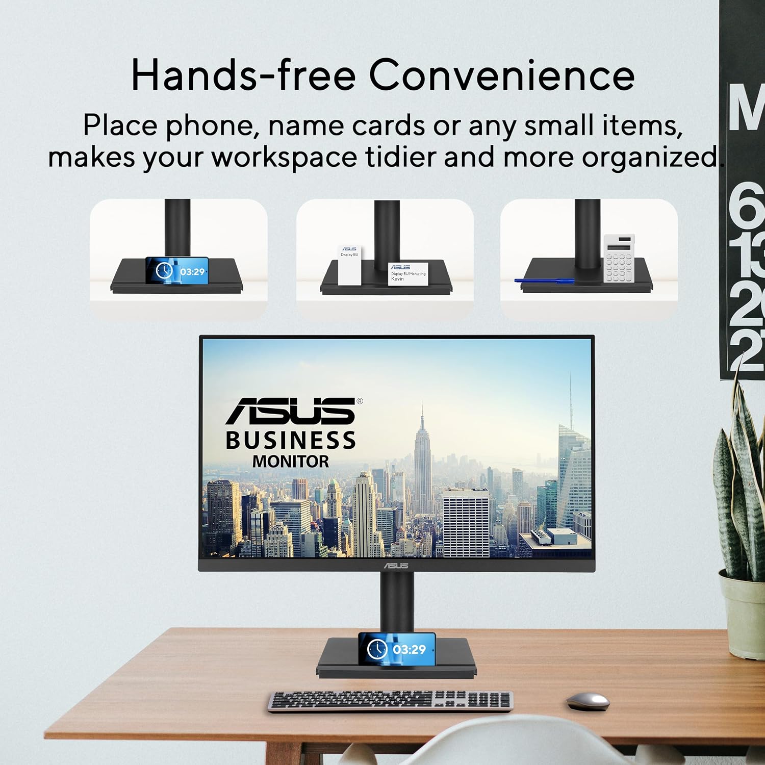 ASUS 27' 1080P Business Monitor (VA279QGS) – IPS, Full HD, Frameless, 120Hz, Adaptive-Sync, 1ms, HDMI, DisplayPort, VGA, Eye Care, Low Blue Light, Ergonomic, VESA Wall Mountable, 3 yr Warranty