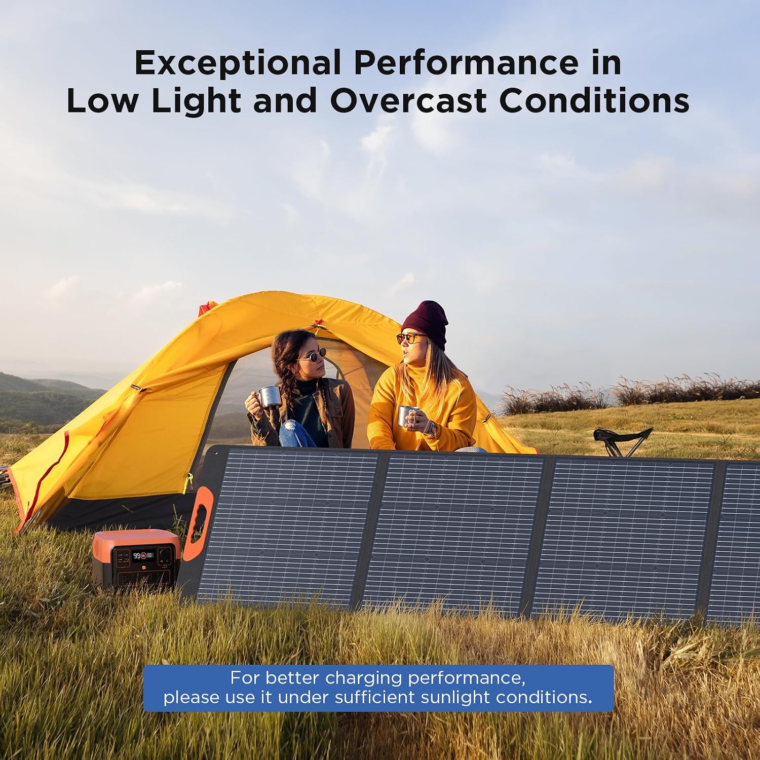 ZOUPW 220W Portable Solar Panel for Power Station,23.5% Efffciency Mono Foldable Solar Charger for Jackery 1000 V2/EcoFlow Delta/Bluetti/Anker Solix,IP67 Waterproof for RV Camping Home Backup