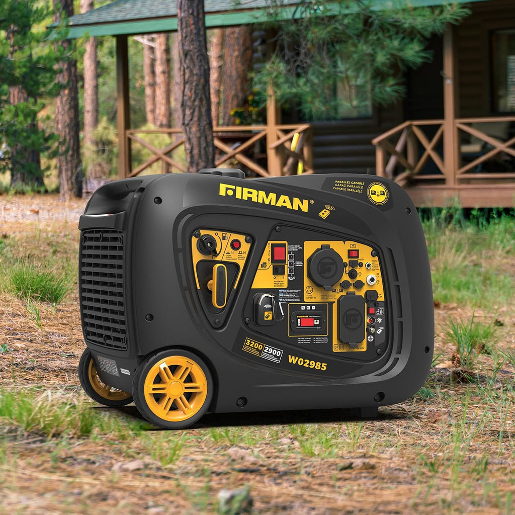 FIRMAN W02985 Inverter Portable Generator 3200W Remote Start, RV Ready Quiet Gas Power Station, Portable Outdoor Generator for Camping, Tailgating, Home Backup, Emergency Use
