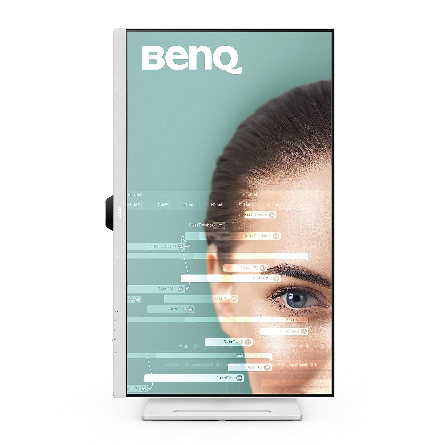 BenQ GW3290QT Productivity Monitor 32' 1440p | IPS| Eye-Care Tech | 99% sRGB | Brightness Intelligence | Noise-Cancelling Mic & Speakers | Ergonomic | USB-C (65W) | USB Hub | DaisyChain,White