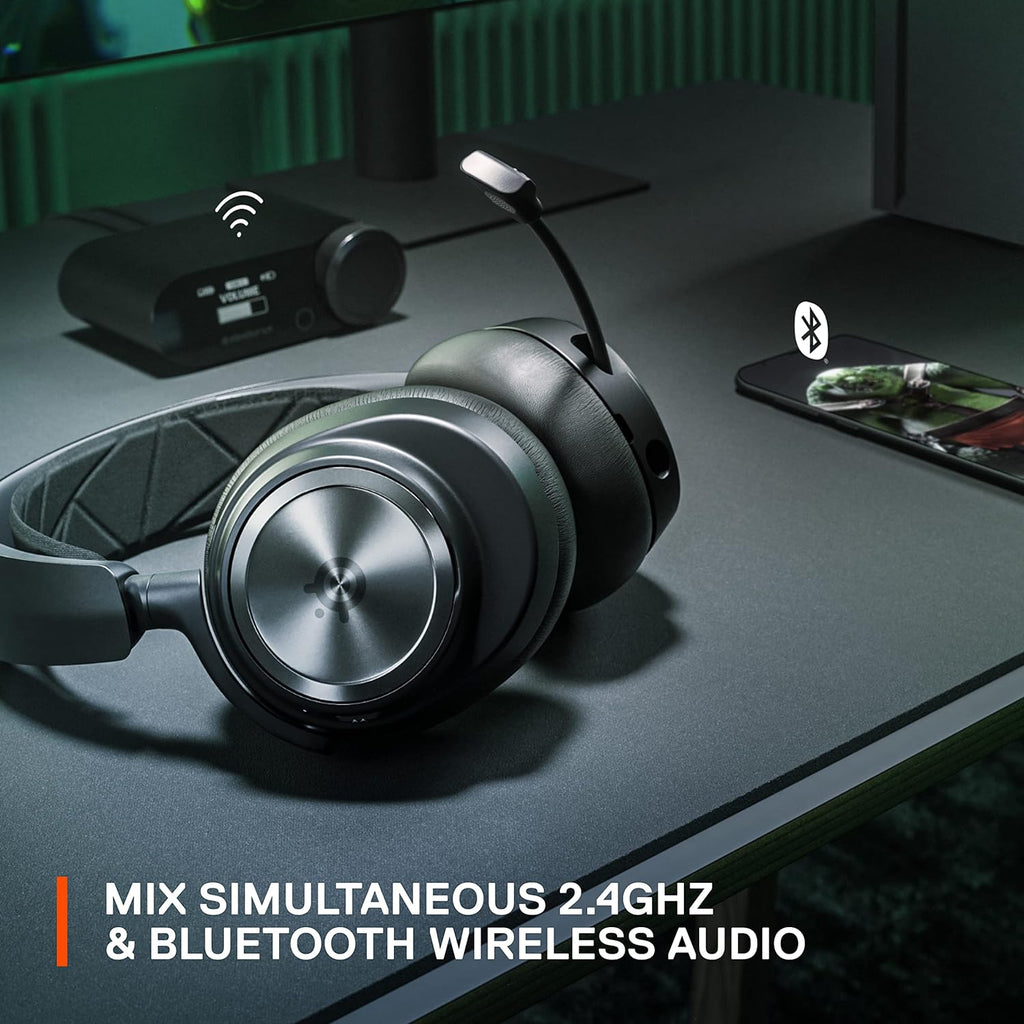 SteelSeries Arctis Nova Pro Wireless Multi-System Gaming Headset - Premium Hi-Fi Drivers - Active Noise Cancellation - Infinity Power System - ClearCast Mic (Renewed)