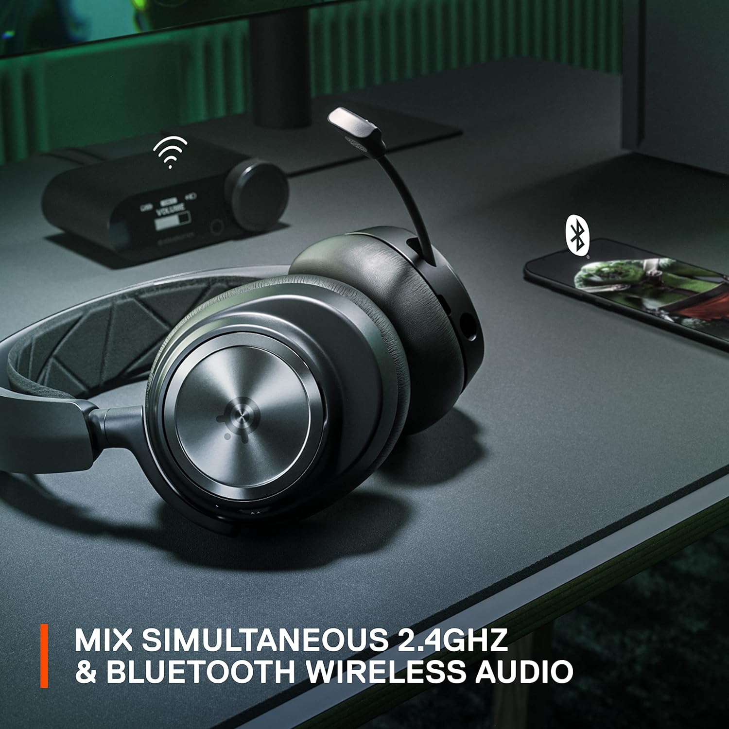SteelSeries Arctis Nova Pro Wireless Multi-System Gaming Headset - Premium Hi-Fi Drivers - Active Noise Cancellation - Infinity Power System - ClearCast Mic (Renewed)