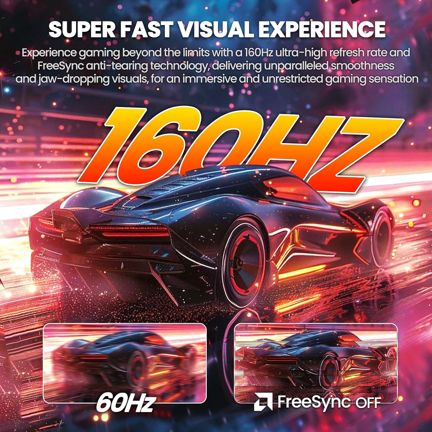 CRUA 32' Curved Gaming Monitor, 4k UHD(3840 * 2160P) VA Screen, 1500R, 144Hz/160Hz Computer Moniter, Supports AMD Freesync, 120% sRGB, Built-in Speakers, Wall Mountable Installs(HDMI 2.1/DP 1.4)-Black
