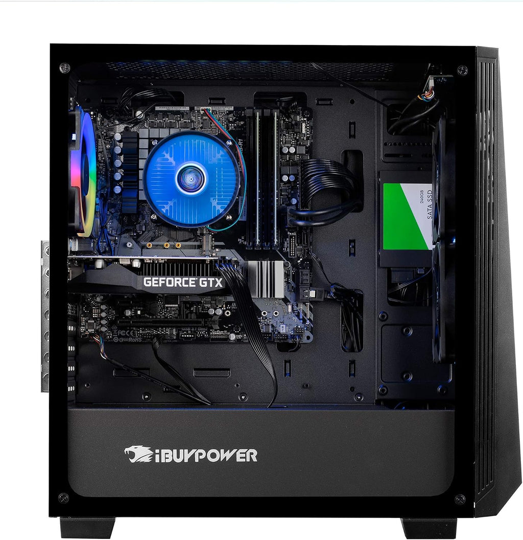 iBUYPOWER Gaming PC Computer Desktop Trace2 9250 (Intel Core i7-9700F 3.0GHz, NVIDIA GeForce GTX 1660 Ti 6GB, 16GB DDR4, 240GB SSD, 1TB HDD, WiFi & Win 10 Home) Black