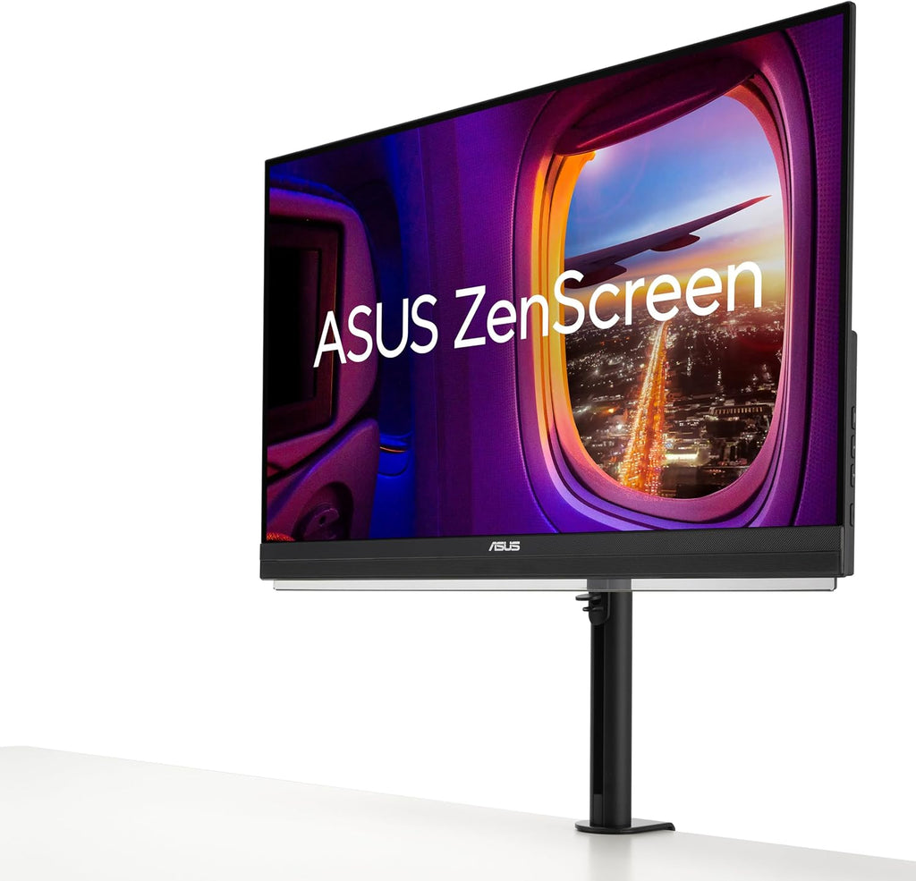 ASUS ZenScreen 27' 1440P Transportable Monitor (MB27ACF) - QHD (2560 x 1440), IPS, 100Hz, USB-C PD 70W, Speakers, Carrying Handle, Kickstand, C-clamp, Sub-woofer, 2.1 Channel Audio, 3 yr Warranty