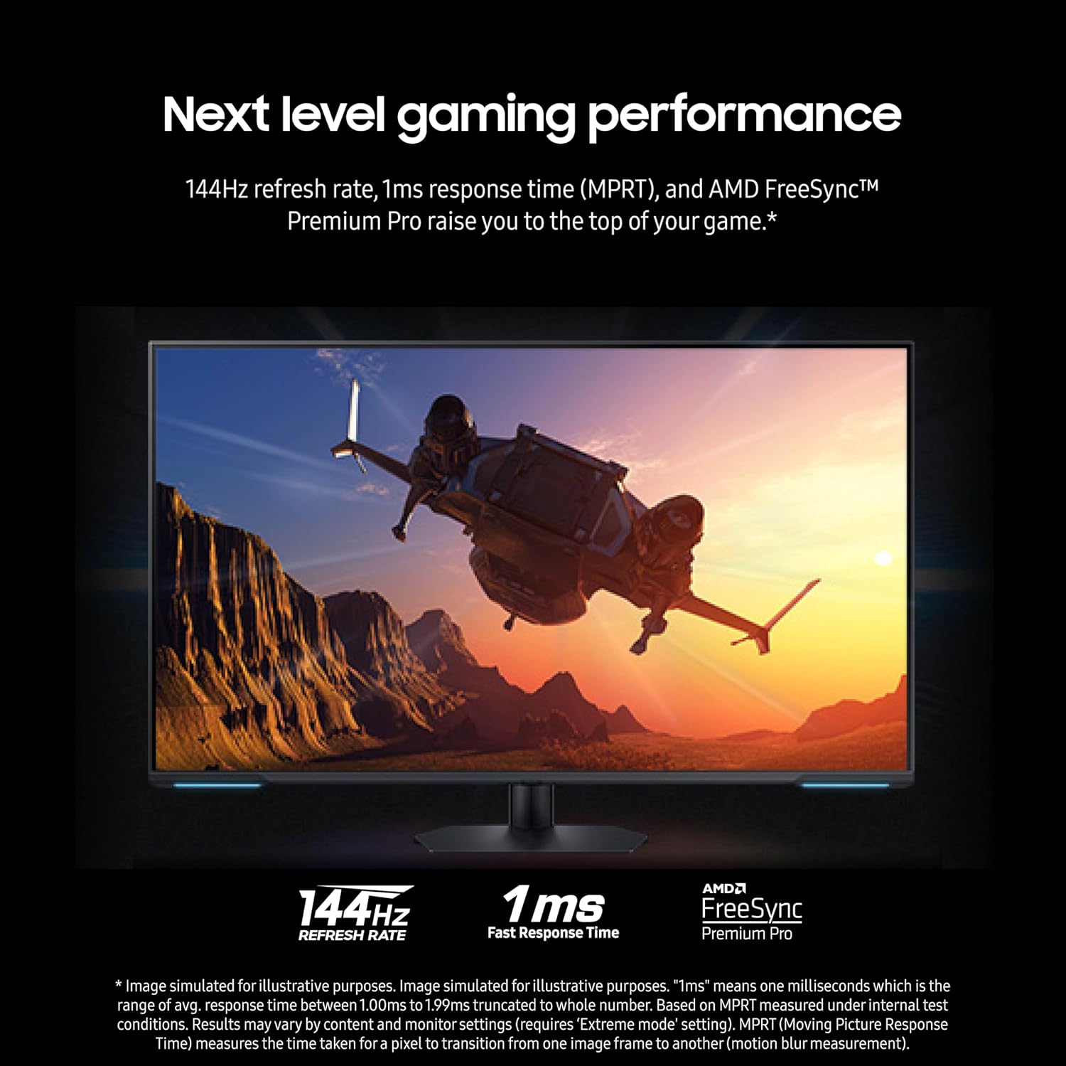 SAMSUNG 43' Odyssey Neo G7 Series 4K UHD Smart Gaming Monitor, 144Hz, 1ms, VESA Display HDR600, Quantum Matrix Technology, AMD FreeSync Premium Pro, LS43CG702NNXZA, Black