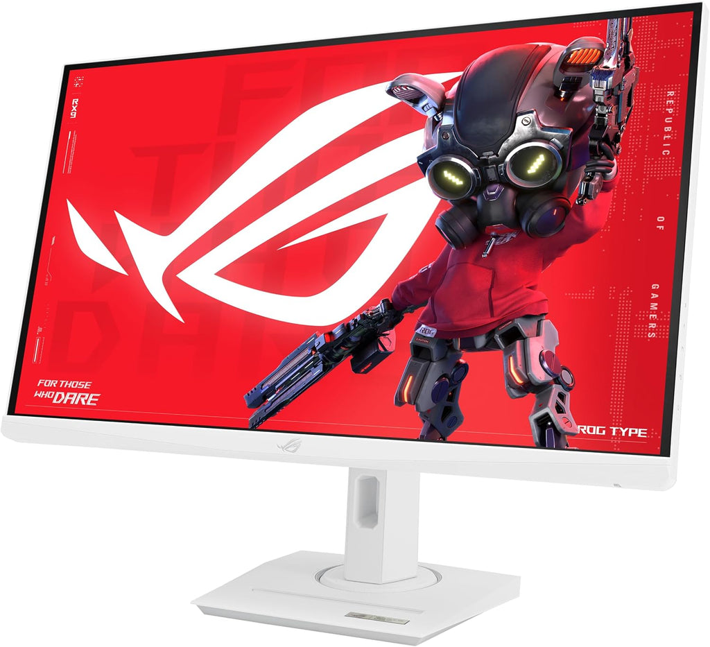ASUS ROG Strix 27' 1440P USB-C HDR Gaming Monitor (XG27ACG-W) - White, QHD, 180Hz, 1ms, Fast IPS, DCI-P3 95%, Extreme Low Motion Blur Sync, G-Sync Compatible, Tripod Socket, AI Gaming, 3yr Warranty