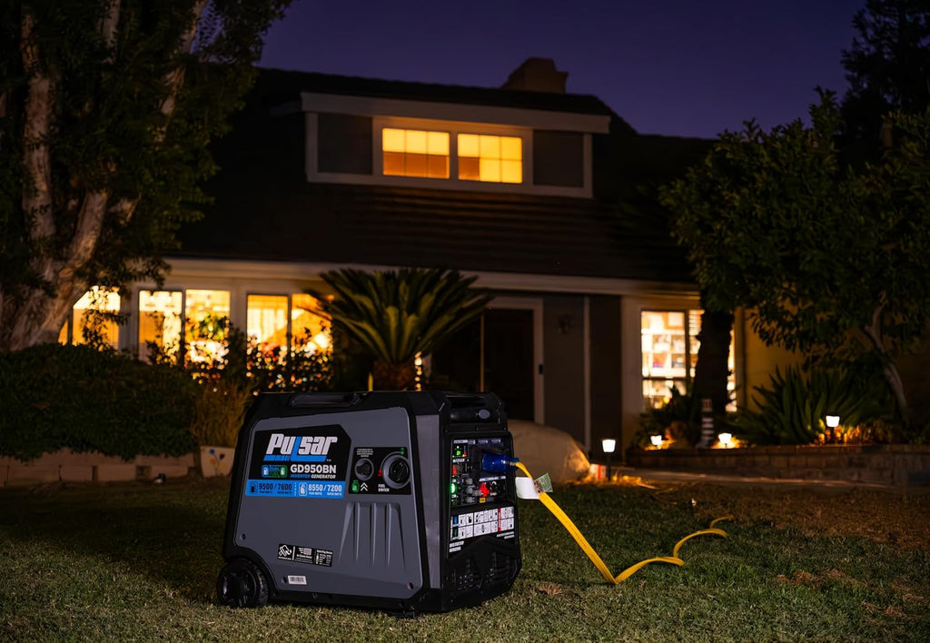 Pulsar 9500W Dual Fuel Portable Inverter Generator for Residential and Camping Use GD950BN