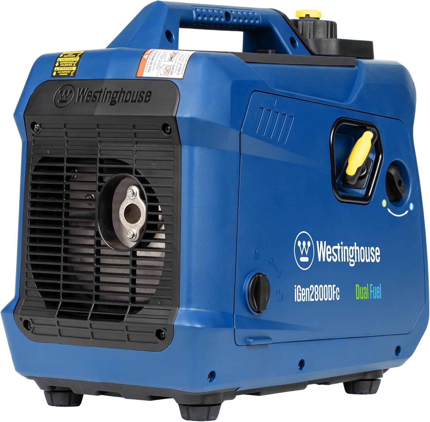 Westinghouse 2800 Peak Watt Super Quiet & Lightweight Dual Fuel Portable Inverter Generator, Gas & Propane Powered, CO Sensor, Parallel Capable, Long Run Time