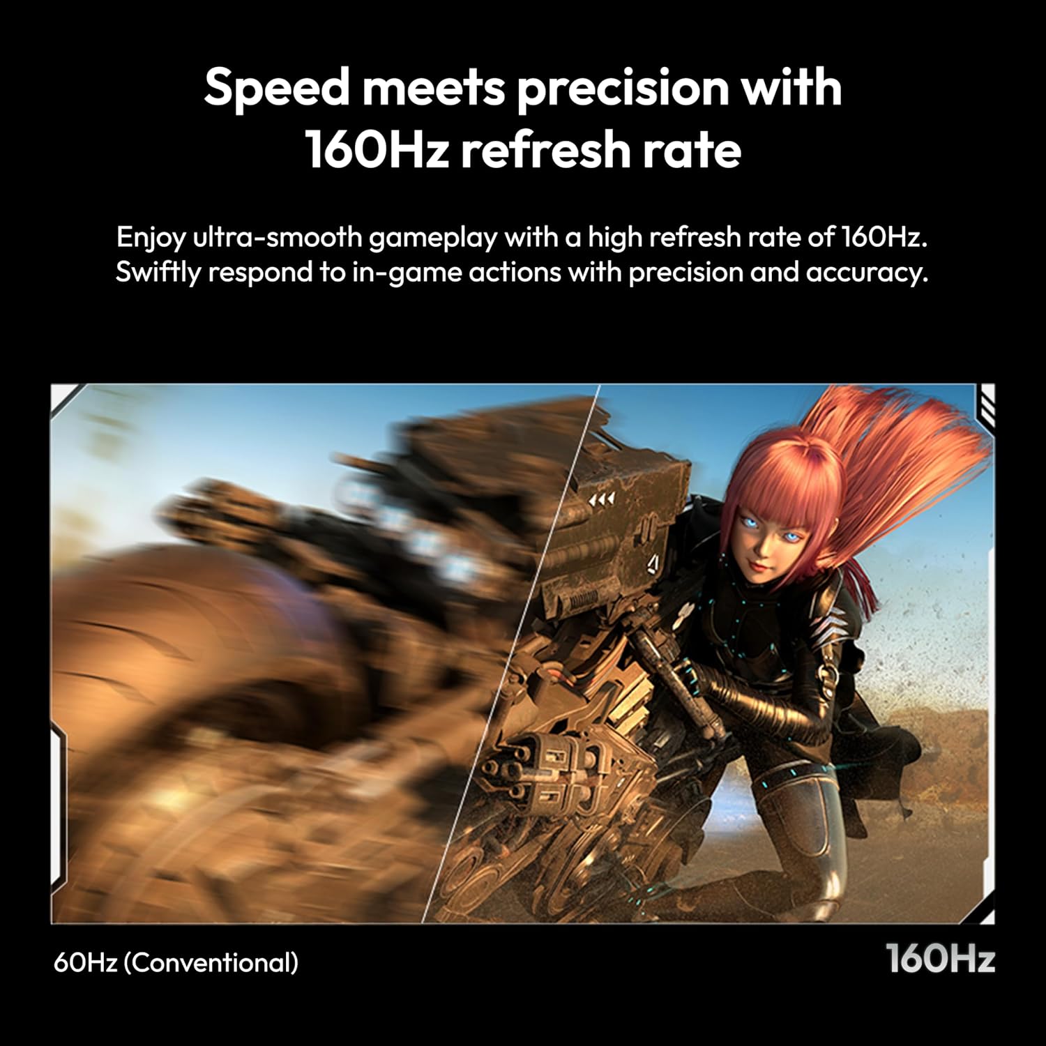 Pixio PX27U Wave 27 inch 160Hz Refresh Rate 4K 3840x2160p Resolution Fast IPS Panel 1ms GTG Response Time Black Tilt Adjustable Gaming Monitor with Adaptive Sync