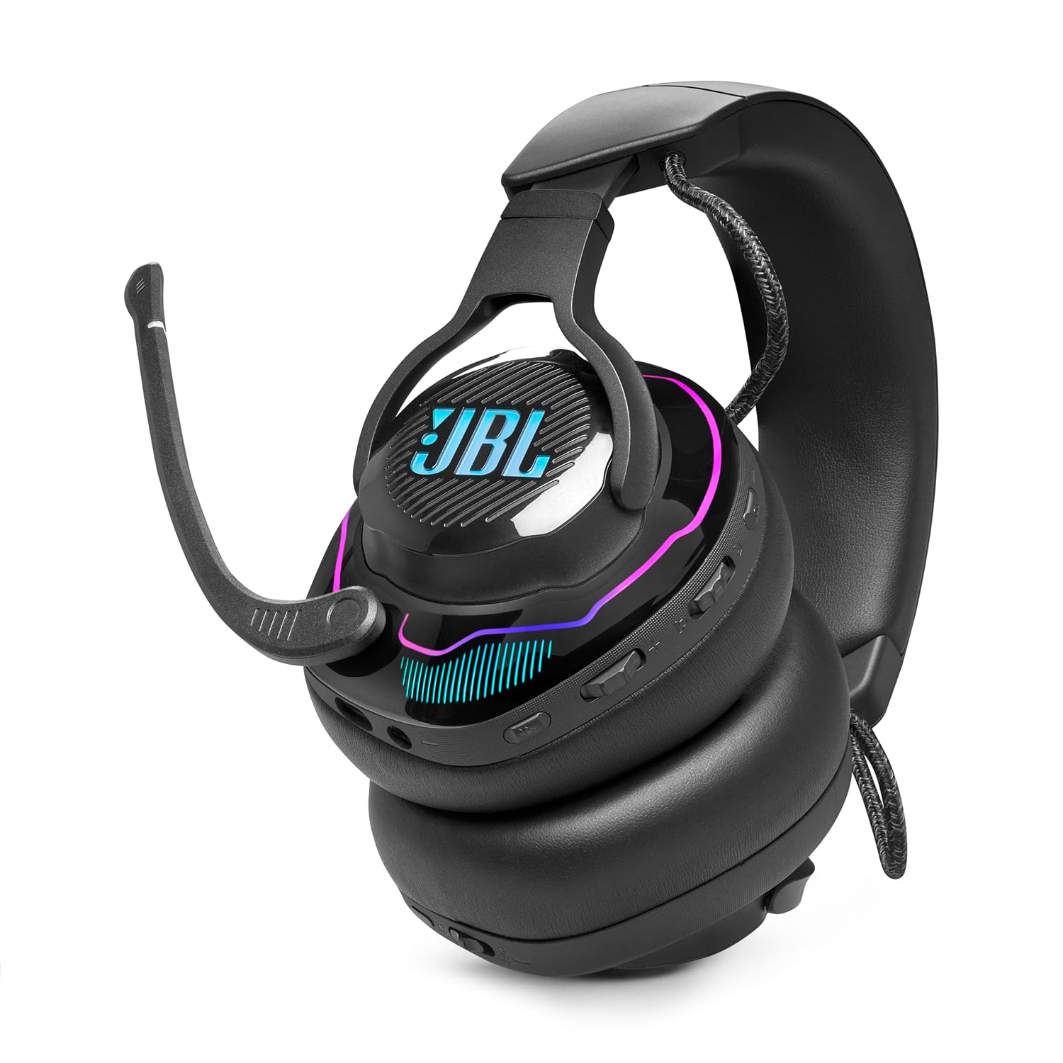 JBL Quantum 910X - Wireless Over-Ear Hi-Res Certified JBL QuantumSOUND Gaming Headset with Head Tracking-Enhanced, Active Noise Cancelling & Bluetooth, Up to 37Hrs of Battery & Speed Charging (Black)