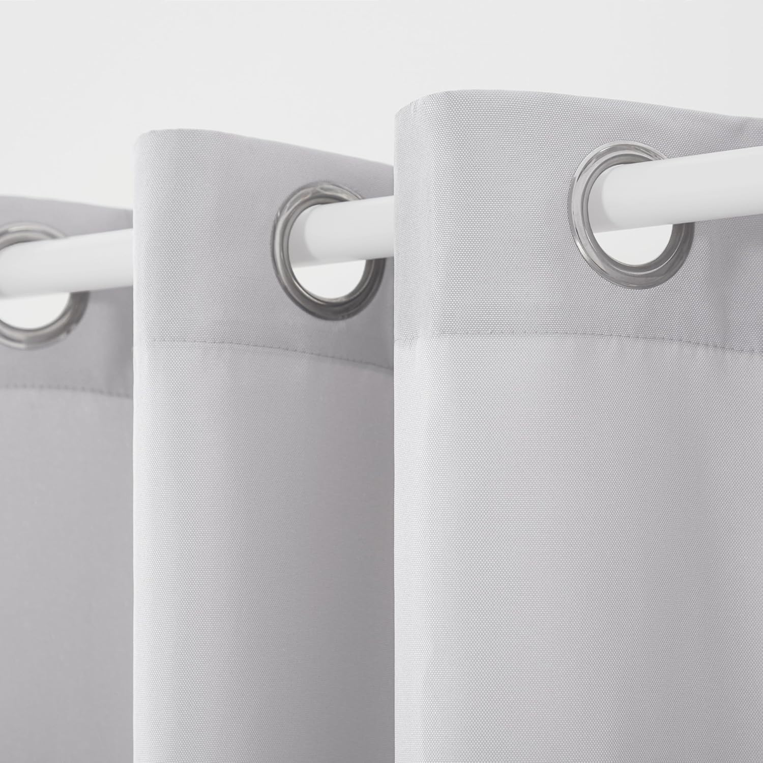 TOWN & COUNTRY BASICS Heavyweight Grommet Curtain, Cloud Grey | Light Filtering | Indoor Outdoor | Water Repellent | 54'x96', Pack of 12
