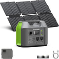 Portable Solar Generator, 300W Portable Power Station with Foldable 60W Solar Panel, 110V Pure Sine Wave 296Wh 80000mAh Lithium Battery Pack for Home Use RV Van Outdoor Camping-Panel included