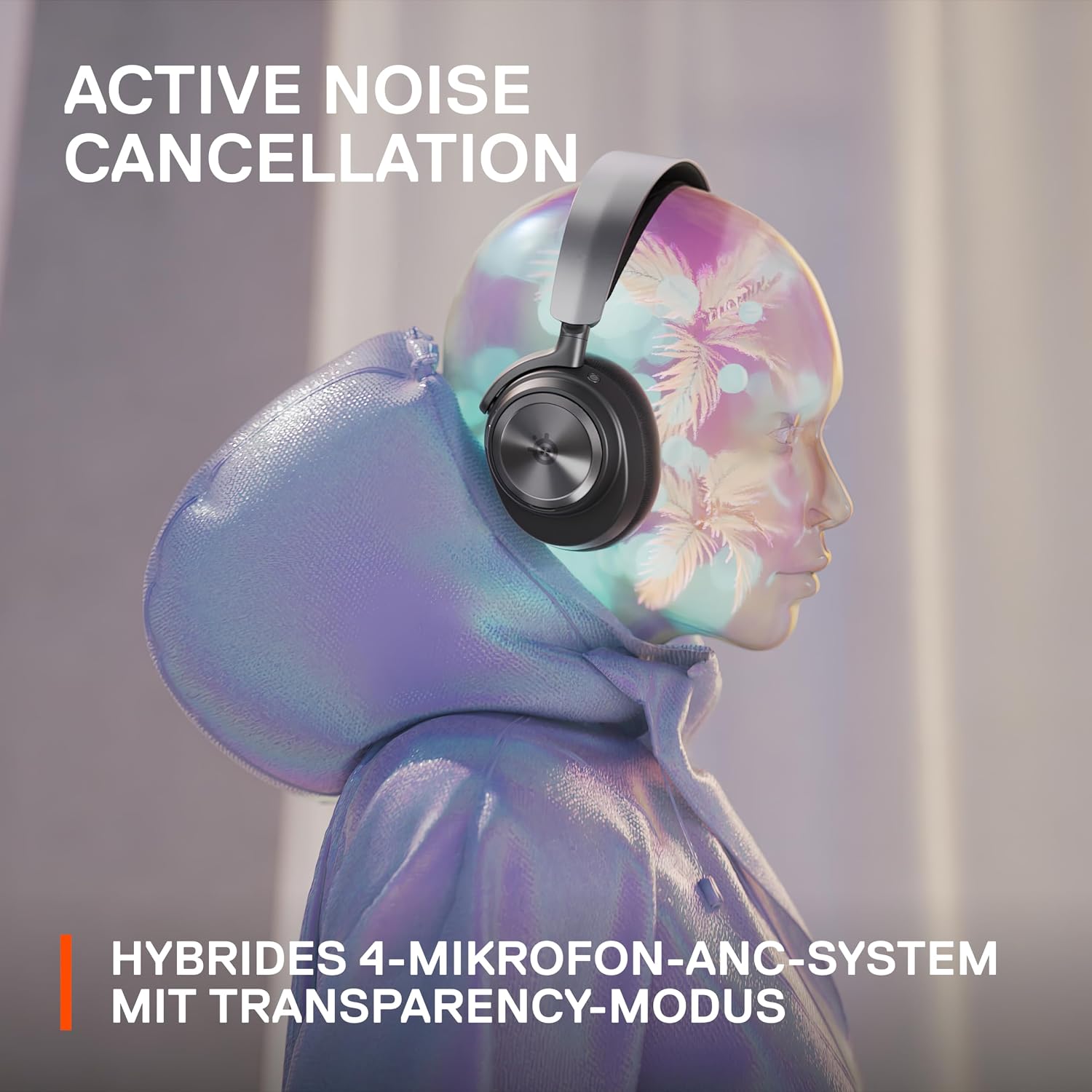 SteelSeries Arctis Nova Pro Wireless 61520 Gaming Headphones, Wireless, Sealed, High Resolution Active Noise Canceling, Compatible with PC, PS5, PS4, Switch, Hi-Fi Sound, Black, Adjustable