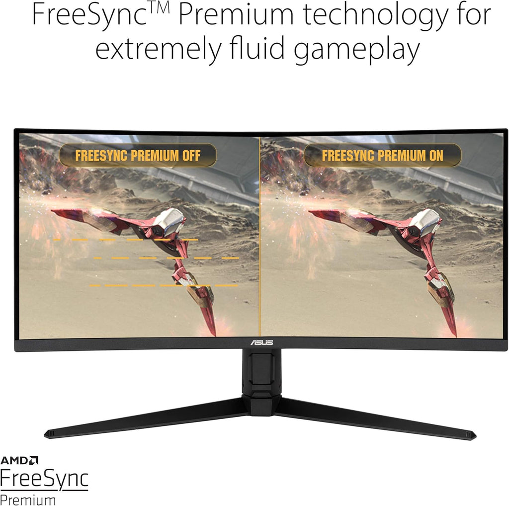 ASUS TUF Gaming VG34VQL1B 34 inches Curved HDR Monitor, WQHD (3440x1440), 165Hz, 1ms (Renewed)