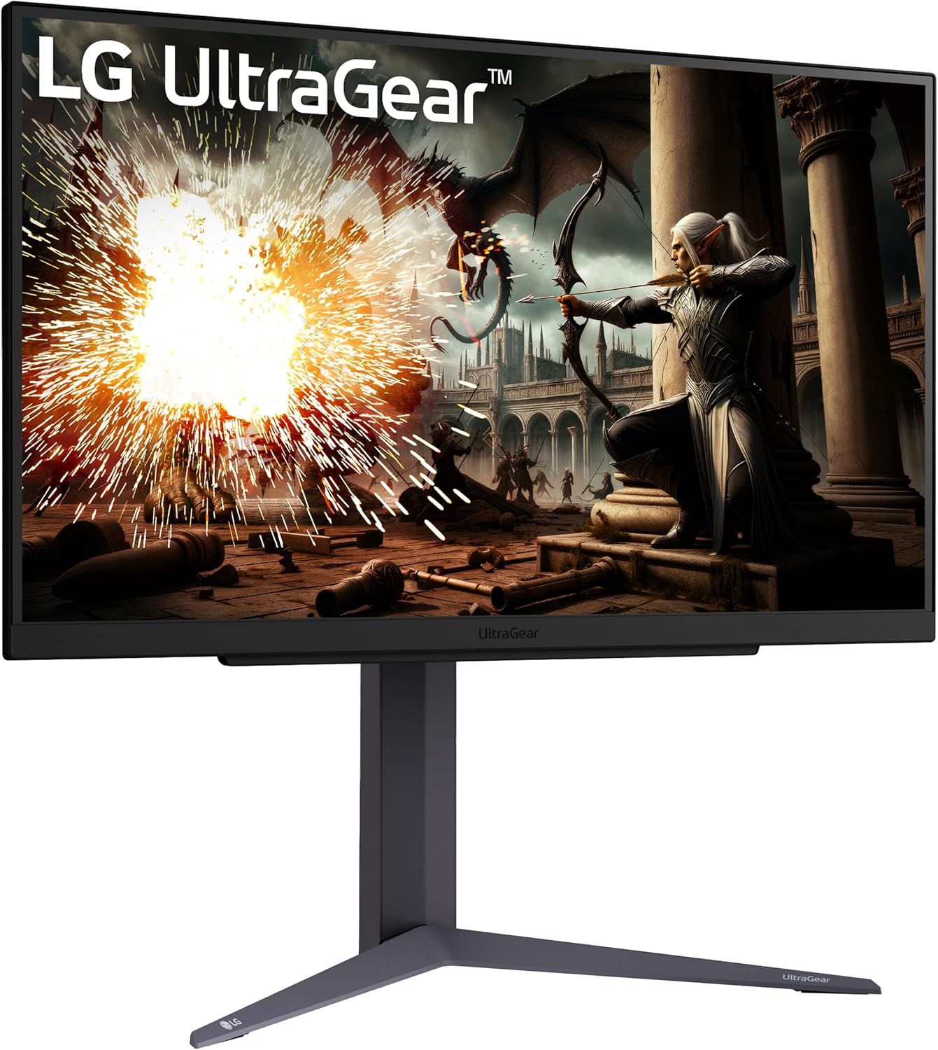 LG 27GS75Q-B 27-inch Ultragear QHD (2560x1440) Gaming Monitor, 180Hz (O/C 200Hz), 1ms, IPS, NVIDIA G-SYNC Compatible, AMD FreeSync, HDR10, Tilt/Height/Pivot Stand, HDMI, DisplayPort, Black