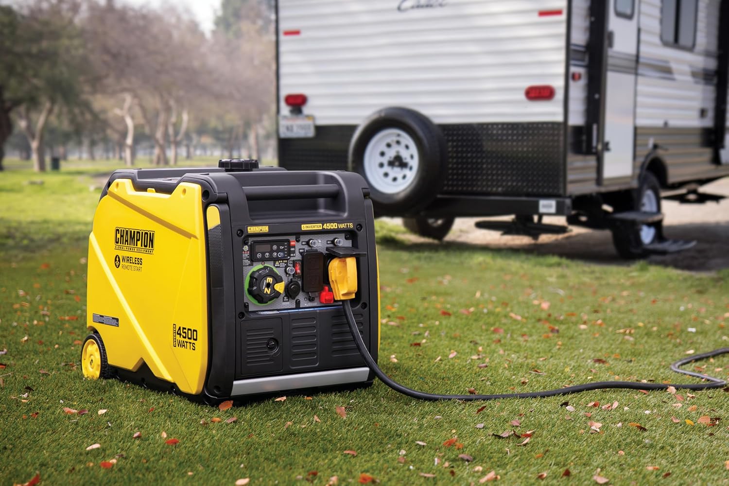 Champion Power Equipment 4500-Watt Wireless Remote Start Inverter Generator with Quiet Technology and CO Shield