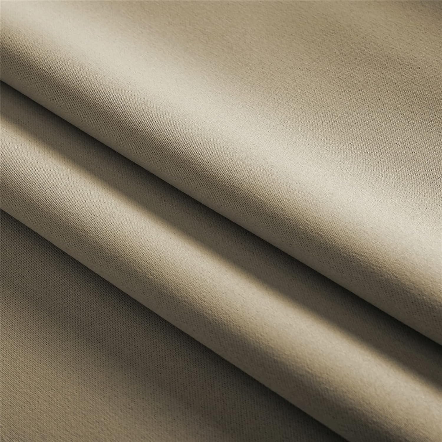 100W x 130L inch Waterproof Indoor/Outdoor Curtains for Patio Thick Privacy Grommet Curtains for Bedroom, Living Room, Porch, Pergola, Cabana, 2 Panel,Brown