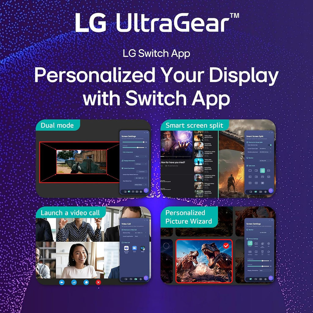 LG 27' QHD Ultragear Monitor, 300Hz, 1ms, NVIDIA G-Sync, AMD FreeSync Premium, VESA DisplayHDR 400,HDMI, Displayport, USB Type-C, Tilt/Height/Swivel & Pivot Adjustment Stand