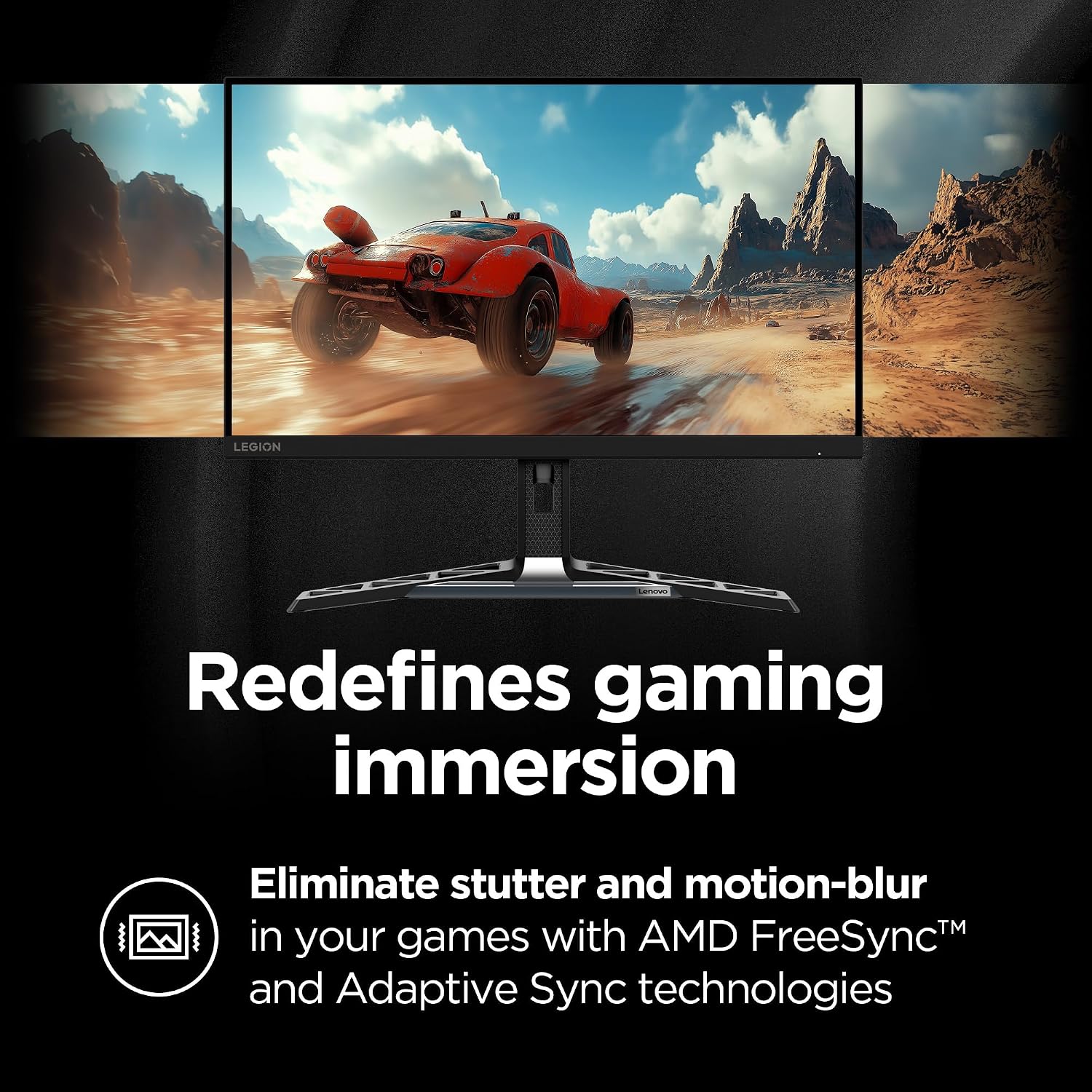 Lenovo Legion R27qe Gaming Monitor, 27' QHD Display, 180Hz, 0.5ms Response, AMD FreeSync, HDR400, Lift/Tilt/Pivot/Swivel Stand, HDMI 2.1 and DisplayPort 1.4, 450 nits, Black