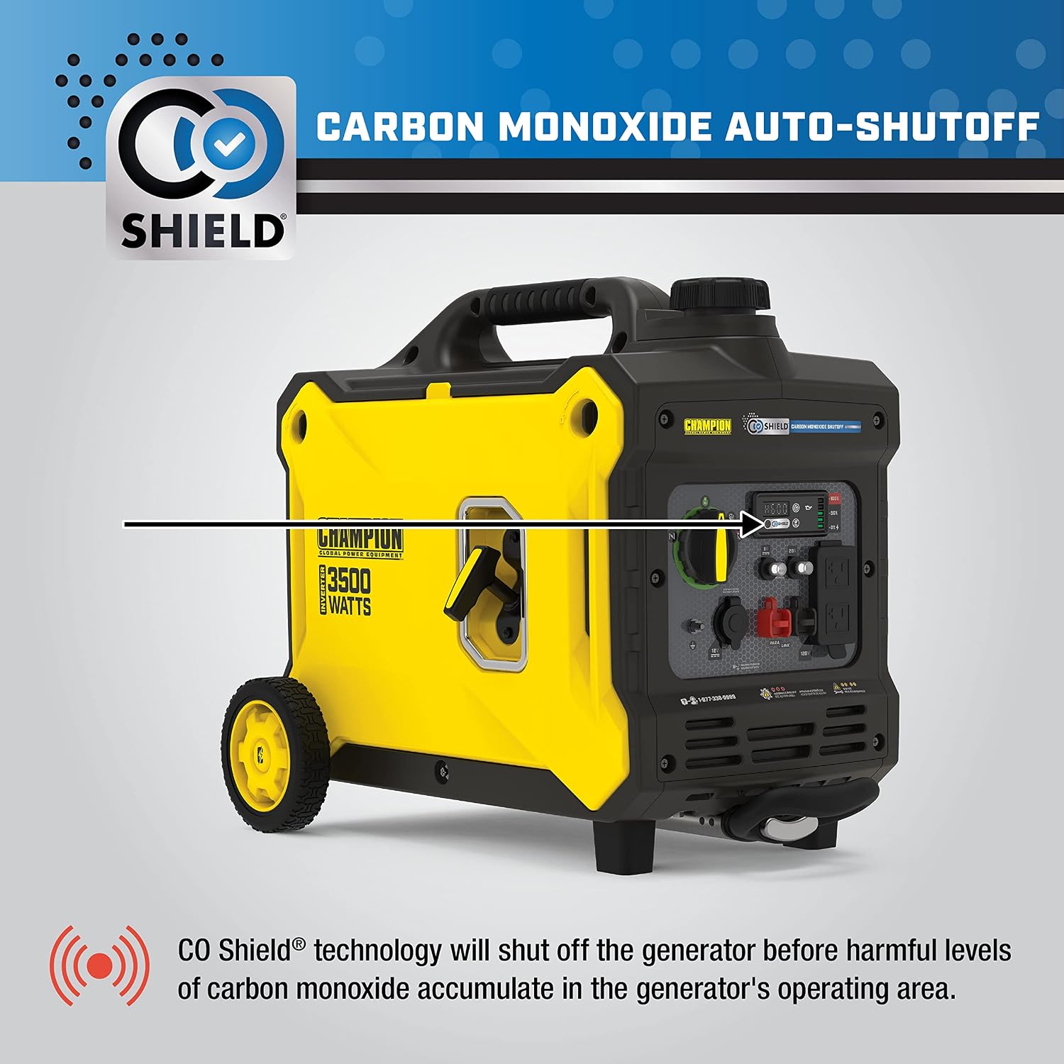 Champion Power Equipment 3500-Watt Portable Inverter Generator with Quiet Technology and CO Shield