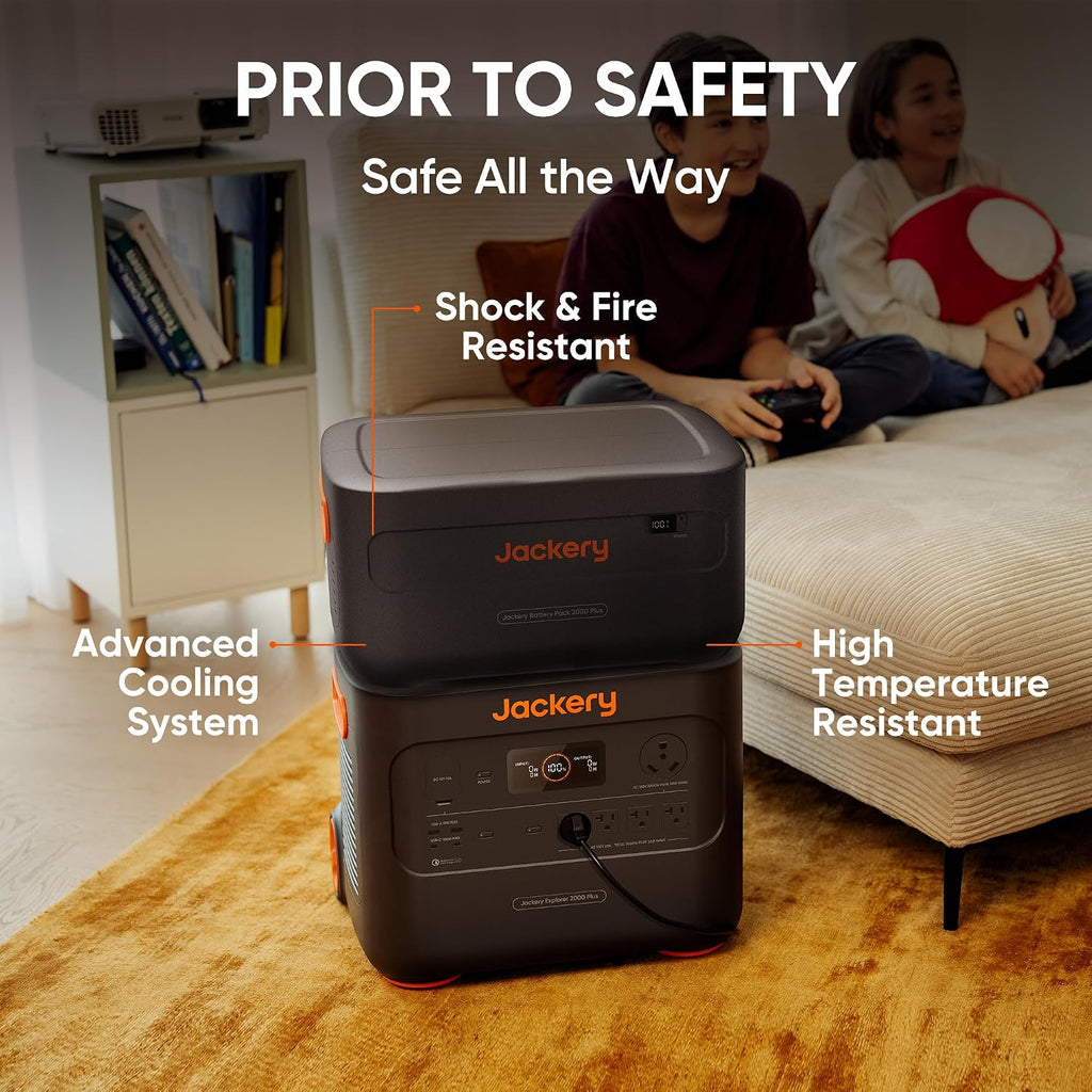 Jackery Explorer 2000 Plus Portable Power Station with 500X Solar Panel (6x85W), 2042Wh LiFePO4 Solar Generator, 3000W AC Output, Expandable to 24kWh, UPS Home Backup for Camping RV Off-Grid Emergency