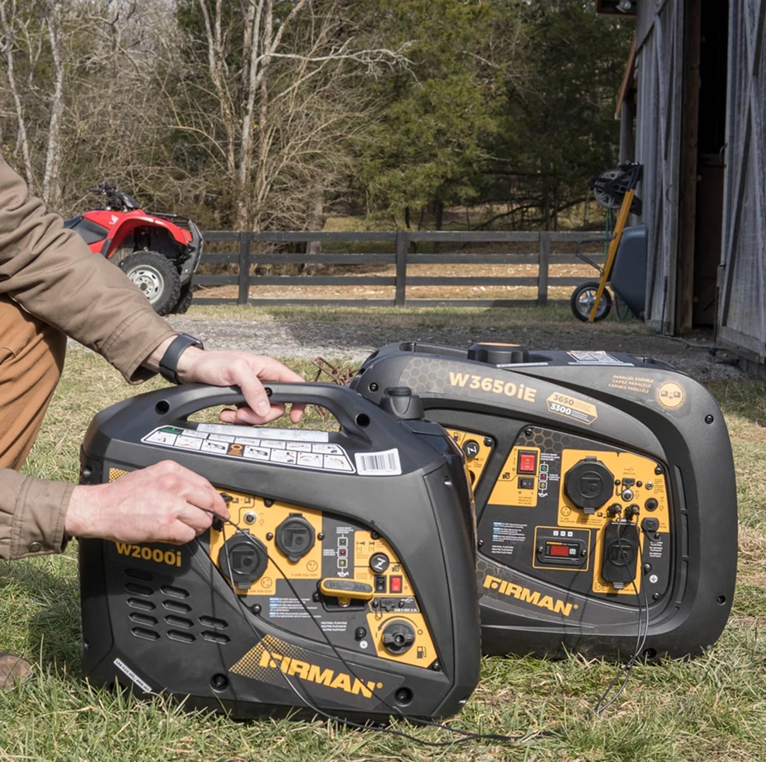 FIRMAN W01682F Refurbished Gas Inverter Portable Generator, 2000W Starting 1600W Running Power, Quiet Recoil Start, 120V Clean Inverter Energy for Camping, Tailgating, RV, and Outdoor Recreation