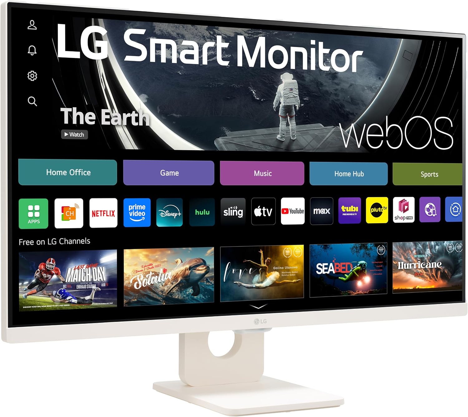 LG 27U511SA-W 27-Inch Smart Full HD (1920 x 1080) IPS Computer Monitor, 100Hz, Built-in Speaker, Airplay, Bluetooth, Screen Share, Flicker Safe, Reader Mode, Remote Control, HDMI, Tilt Stand, White