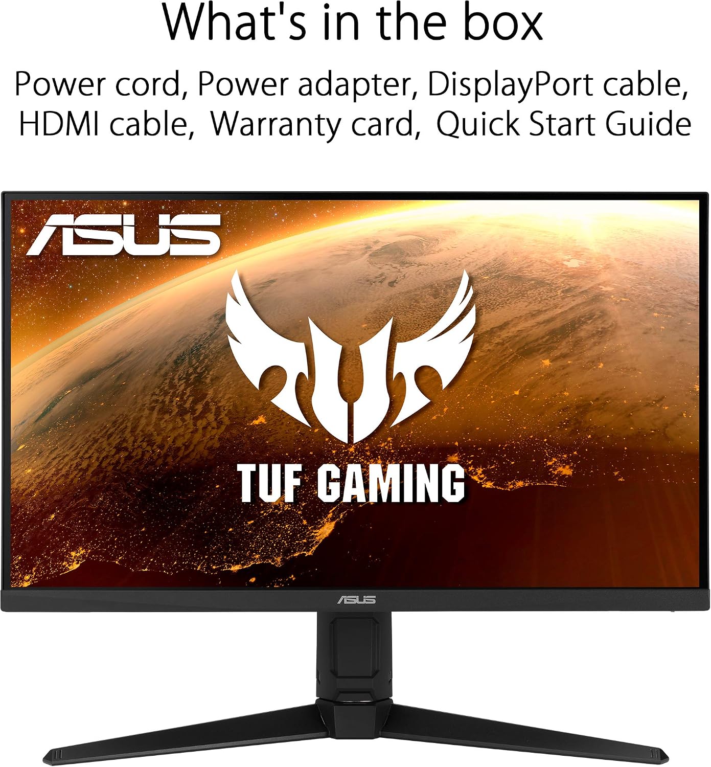 ASUS TUF Gaming VG279QL1A 27' HDR Gaming Monitor, 1080P Full HD, 165Hz (Supports 144Hz), IPS, 1ms, FreeSync Premium, DisplayHDR 400, Extreme Low Motion Blur, Eye Care, HDMI DisplayPort