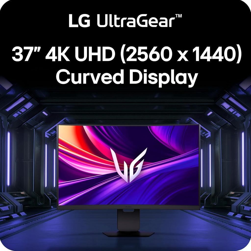 LG 37G800A-B 37-Inch Ultragear 4K UHD (3840 x 2160) Curved Gaming Monitor, 165Hz, 1ms, FreeSync Premium Pro, DisplayHDR 600, HDMI 2.1, DisplayPort, USB Type-C, Tilt/Height/Swivel Stand, Black