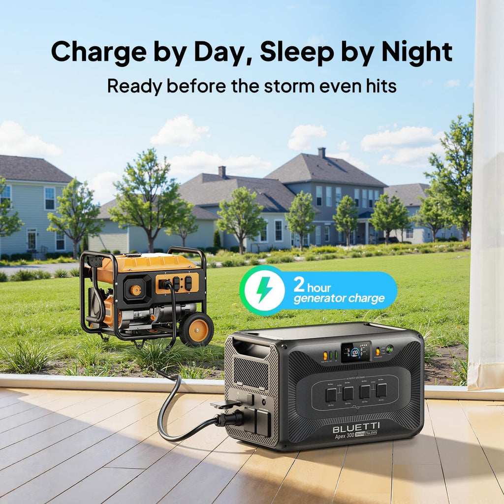 BLUETTI Apex 300 Portable Power Station & B500K Expansion Battery, 7884.8Wh LFP Battery Backup with 6 3840W AC Outlets (7680W Surge), 120V/240V Dual Voltage Output, for Home, RV and Emergencies