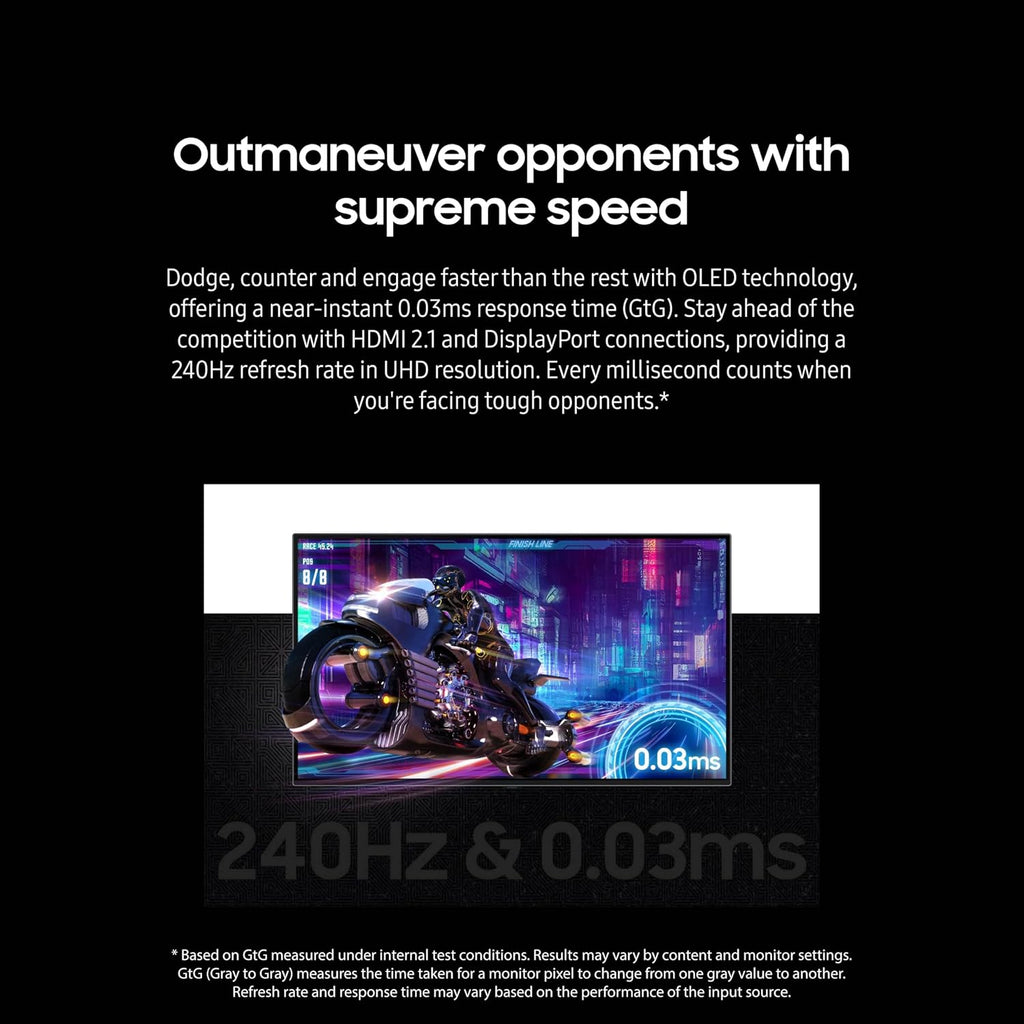 Samsung 32DG8 32 Inch Odyssey G80SD 4k UHD Smart Gaming Monitor with 6 Year Amber Protection Plan (2024)