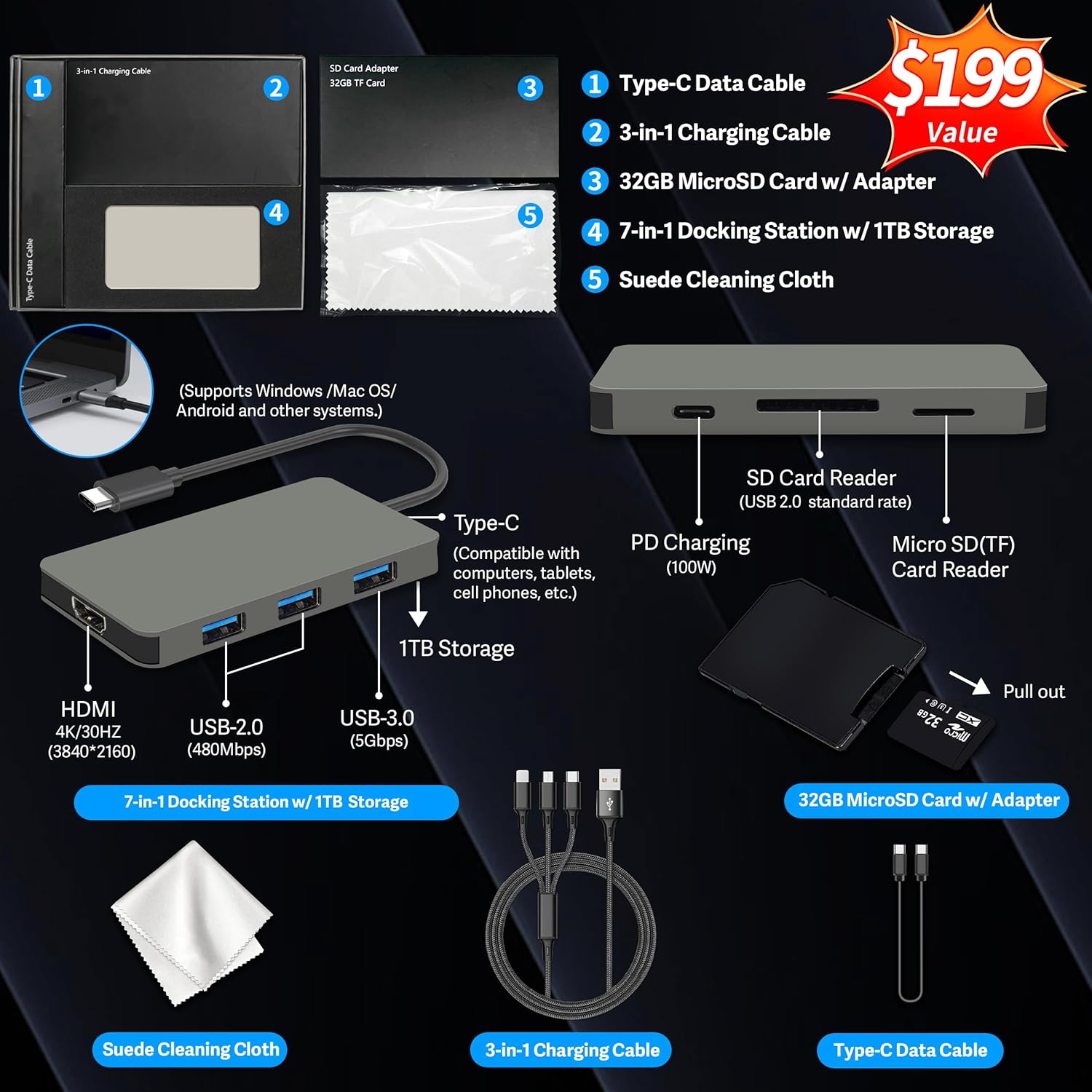 Lenovo Legion 15.1' WQXGA 165Hz Gaming Laptop, Intel Ultra 7 255HX, GeForce RTX 5060 8GB GDDR7, 16GB DDR5, 1.5TB Storage (512GB SSD+1TB Docking Station), RGB Backlit Keyboard, Wi-Fi 7, Win 11, Black