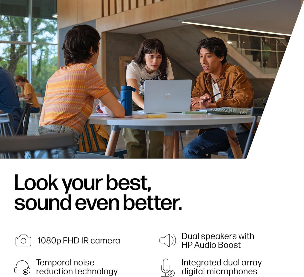 HP OmniBook 5 16 inch Next Gen AI PC, 2K Touchscreen, Snapdragon X Plus X1P-42-100, 16 GB RAM, 512 GB SSD, Qualcomm Adreno GPU, Windows 11 Home, Glacier Silver, 16-fb0000nr
