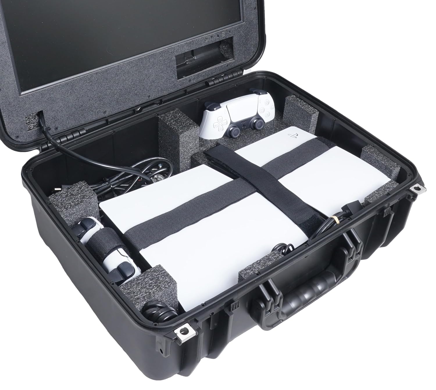 Case Club Gaming Station to fit PS5 Pro - Portable Travel Case with Built-in Monitor