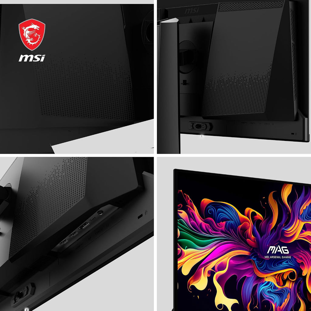 msi MAG 271QPX QD-OLED, 27 OLED Gaming Monitor, 2560 x 1440 (QHD), 0.03ms Response time, 360Hz, True Black HDR 400, HDMI, DP Port, USB Type C, Tilt, Height, Black