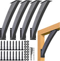 AECXM Heavy Duty 2''x4'' (Actual: 1.5''x3.2'') Arc 45° Angle Support Brackets, for gazebos, Decks, porches, Log Cabins and Other Wood Frame Degree Angle Pergola (4-Bracket)