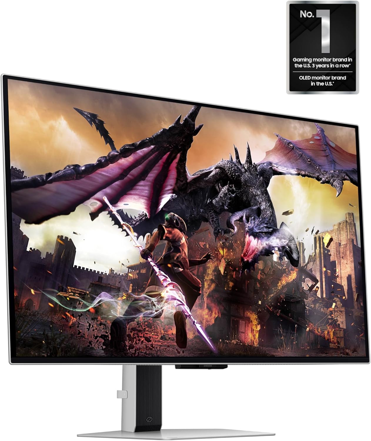 Samsung 32' Odyssey OLED G8 (G80SD) Series 4K UHD Smart Gaming Monitor w QD-OLED, 240Hz 0.03ms, G-Sync Compatible, Glare-Free Display, Sleek Metal Design, LS32DG800SNXZA, 3 Yr Warranty