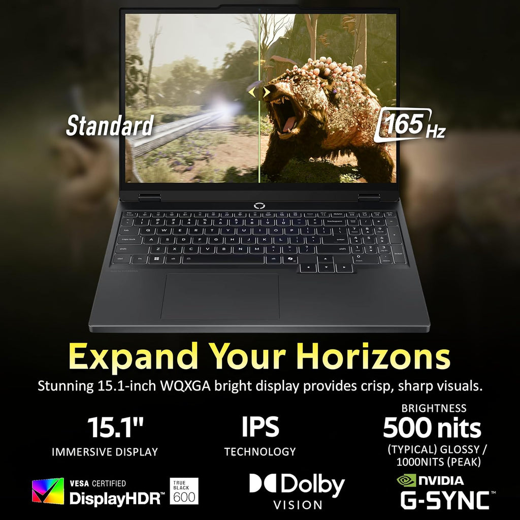 Lenovo Legion 15.1' WQXGA 165Hz Gaming Laptop, Intel Ultra 7 255HX, GeForce RTX 5060 8GB GDDR7, 16GB DDR5, 1.5TB Storage (512GB SSD+1TB Docking Station), RGB Backlit Keyboard, Wi-Fi 7, Win 11, Black