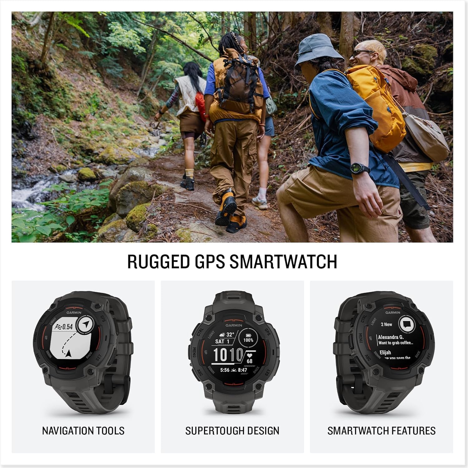 PlayBetter Garmin Instinct E 45mm (Electric Lime) Rugged Outdoor GPS Smartwatch Bundle - 24/7 Health Monitoring, Wrist-Based Heart Rate, Long Battery Life Portable Charger & HD Screen Protectors
