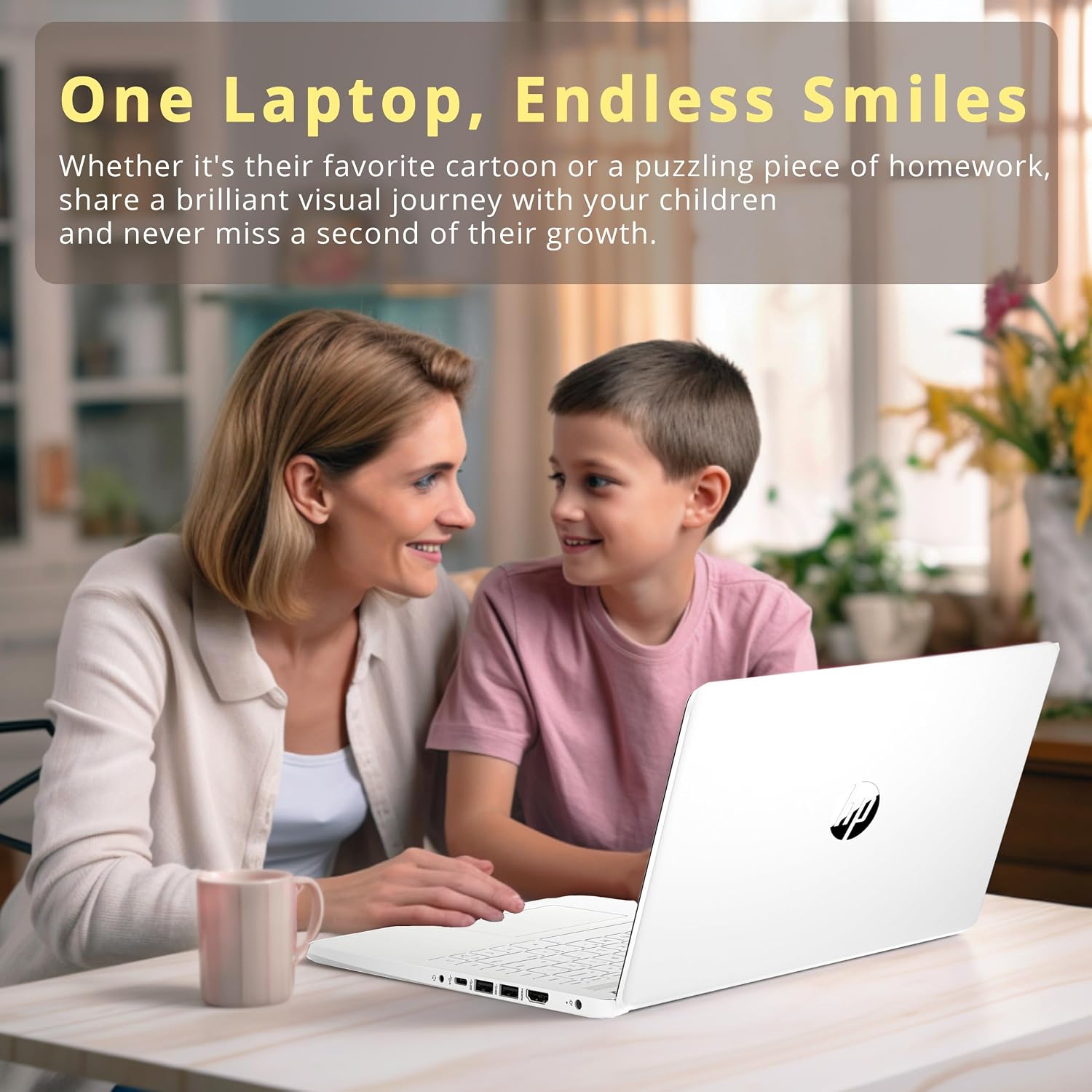 HP Stream 14' HD Laptop, Intel Celeron N4120 Processor, 4GB RAM, 64GB eMMC, Intel UHD Graphics, 720p Webcam, WiFi, HDMI, Windows 11 S, White (Renewed)