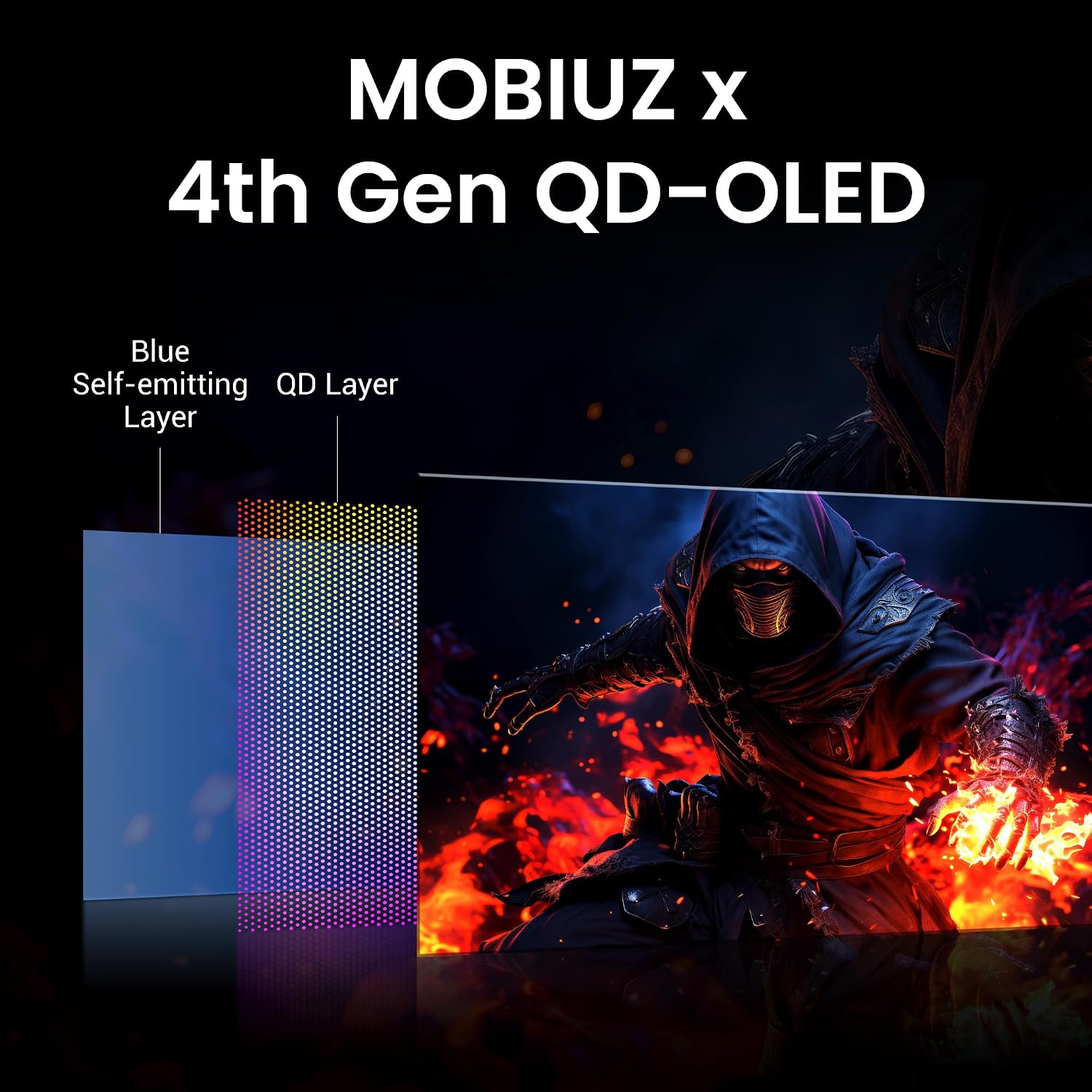 BenQ MOBIUZ EX321UZ 31.5' 4K 4th Gen QD-OLED 240Hz 0.03ms HDMI 2.1, DP2.1a(80Gbps) USB-C 90W Gaming Monitor, 99% DCI-P3, DisplayHDR 400, FreeSync Premium Pro, Remote Controller, 3-Year OLED Warranty