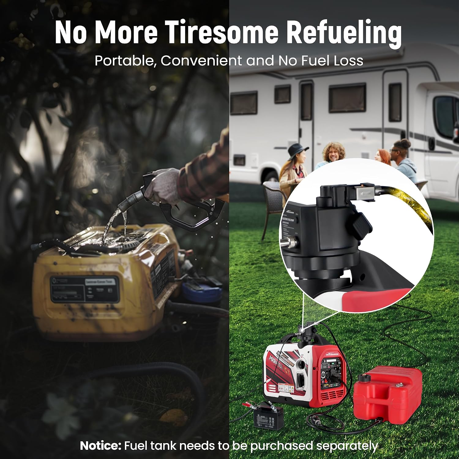 maXpeedingrods 12V DC Gasoline Electric Fuel Pump, Automatically Pump Fuel, Extended Running Time for Generator Without Stopping, Precise Control and No Fuel Leak