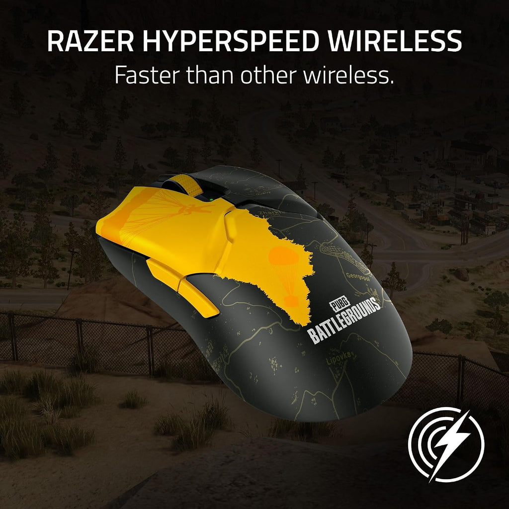 Razer Viper V2 Pro HyperSpeed Wireless Gaming Mouse: 59g Ultra Lightweight - Optical Switches Gen-3-30K DPI Optical Sensor - 90 Hour Battery - USB Type C Cable Included - PUBG: Battleground Edition