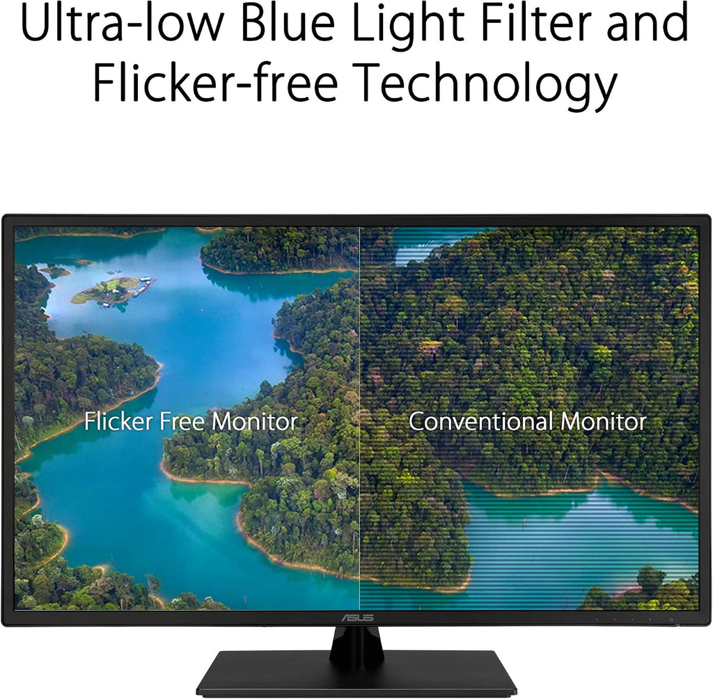 ASUS 32 Inch 1080P Monitor (VA329HE) - Full HD, IPS, 75Hz, Adaptive-Sync, Eye Care, Low Blue Light, Flicker Free, HDMI, VGA, Wall Mountable, Tilt Adjustable, Black