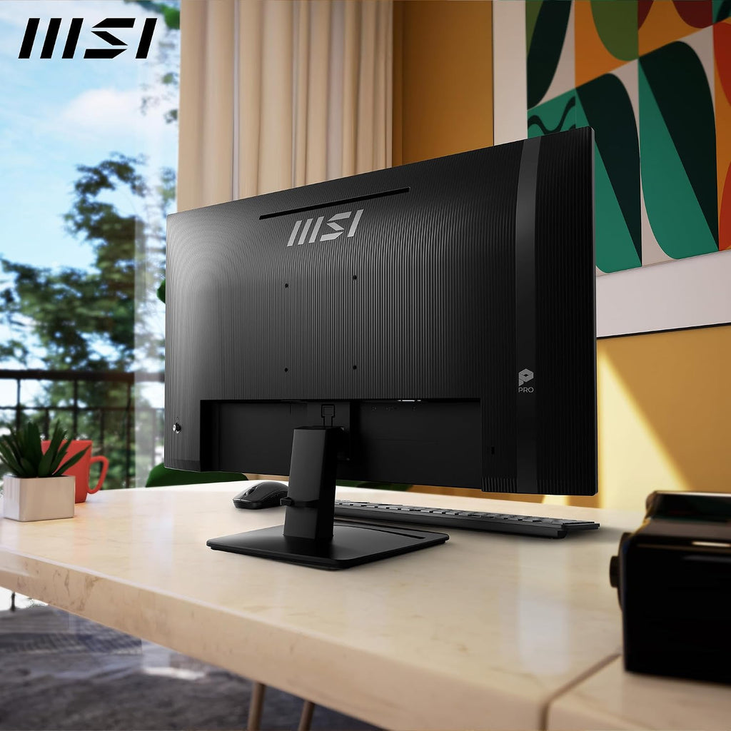 msi PRO MP271A E2 27-inch IPS 1920 x 1080 (FHD) Gaming Office Monitor, 120Hz, Free-Sync, HDMI, DisplayPort, VGA Port, VESA Mountable, Tilt, Speaker, 4-Side Slim Bezel 1ms, Black
