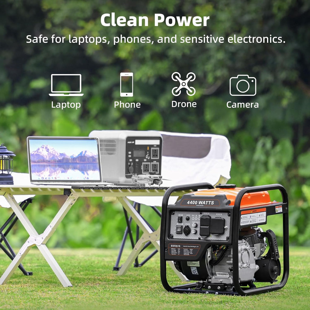 Oxseryn 4400-Watts Inverter Generator, Open Frame Generator Gas Powered, Emergency Home Backup, RV Ready 30A Outlet, EPA Compliment